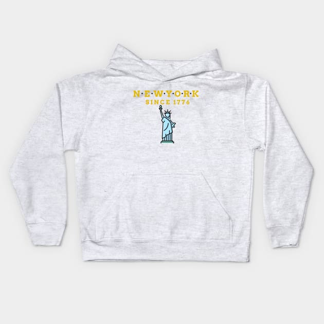 Hamilton New York Since 1776 Kids Hoodie by JC's Fitness Co.